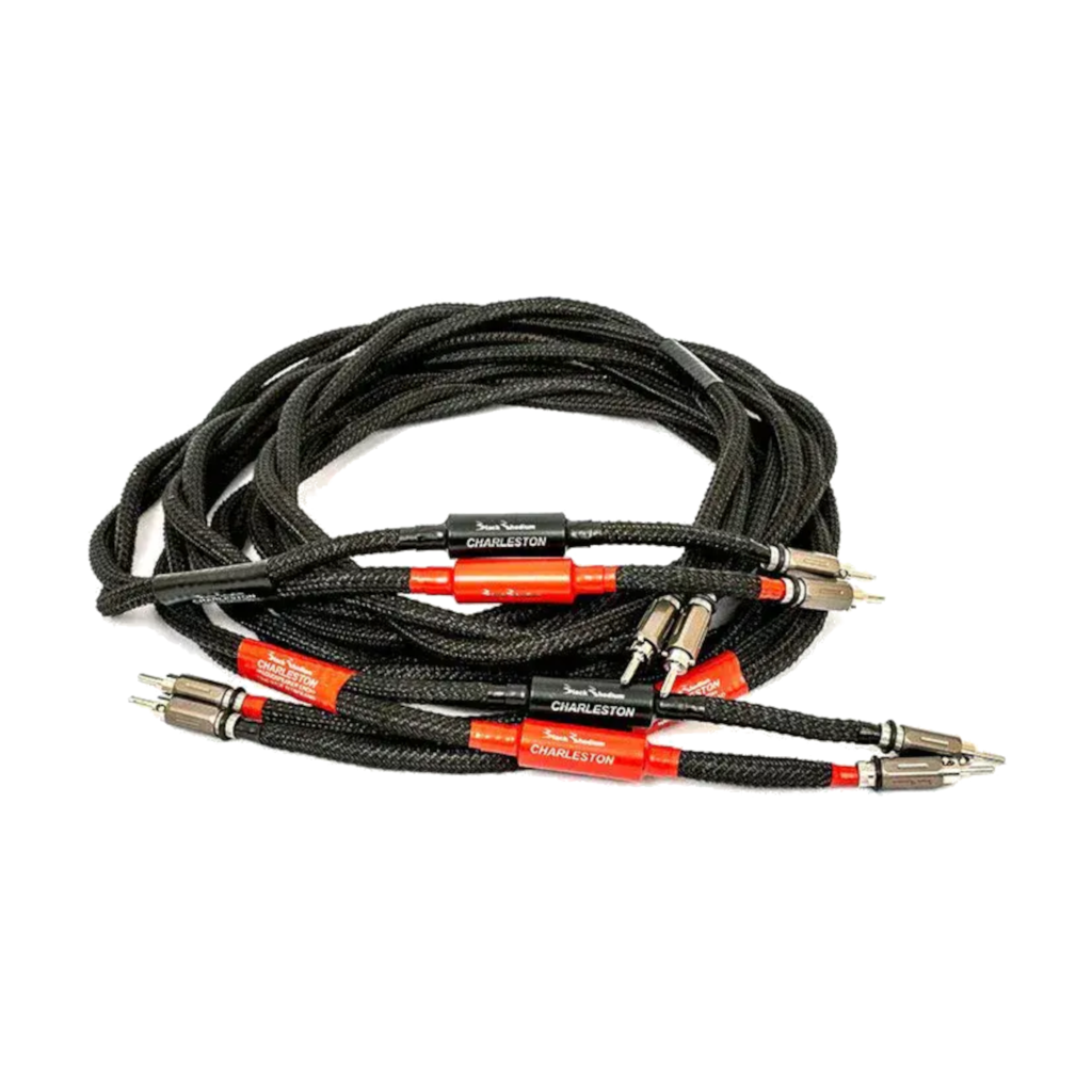 CHARLESTON Loudspeaker Cable Rhodium Plated Locking Plugs - Pair